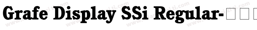 Grafe Display SSi Regular字体转换